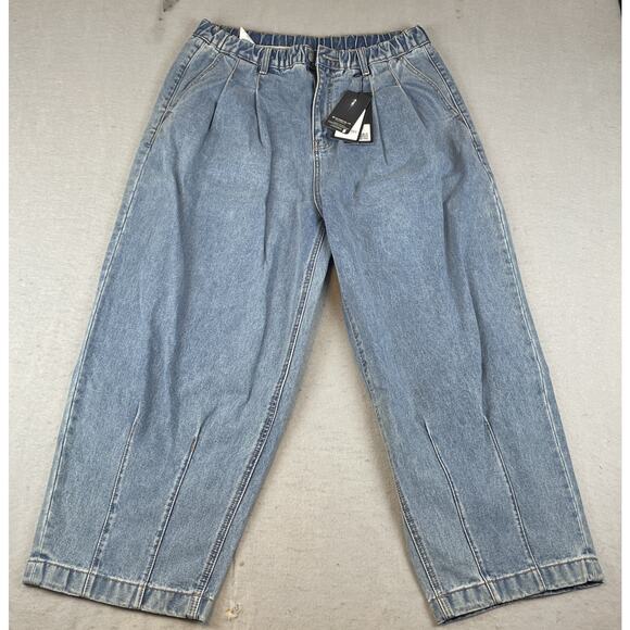 Musinsa Standard Balloon Wide Leg Womens Sz 36 Jeans Denim - Picture 1 of 16